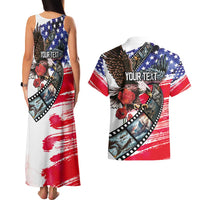 Pearl Harbor Remembrance Day Personalized Couples Matching Tank Maxi Dress and Hawaiian Shirt Lest We Forget - The Bald Eagle Remembers - Wonder Print Shop