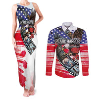 Pearl Harbor Remembrance Day Personalized Couples Matching Tank Maxi Dress and Long Sleeve Button Shirt Lest We Forget - The Bald Eagle Remembers - Wonder Print Shop