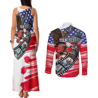 Pearl Harbor Remembrance Day Personalized Couples Matching Tank Maxi Dress and Long Sleeve Button Shirt Lest We Forget - The Bald Eagle Remembers - Wonder Print Shop