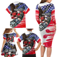 Pearl Harbor Remembrance Day Personalized Family Matching Long Sleeve Bodycon Dress and Hawaiian Shirt Lest We Forget - The Bald Eagle Remembers - Wonder Print Shop