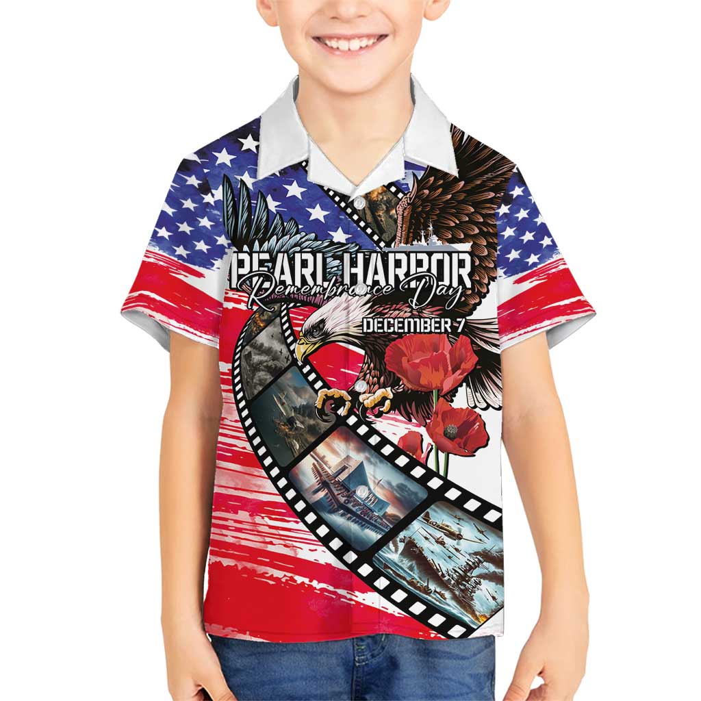 Pearl Harbor Remembrance Day Personalized Family Matching Off Shoulder Short Dress and Hawaiian Shirt Lest We Forget - The Bald Eagle Remembers - Wonder Print Shop