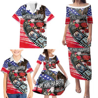 Pearl Harbor Remembrance Day Personalized Family Matching Puletasi and Hawaiian Shirt Lest We Forget - The Bald Eagle Remembers - Wonder Print Shop