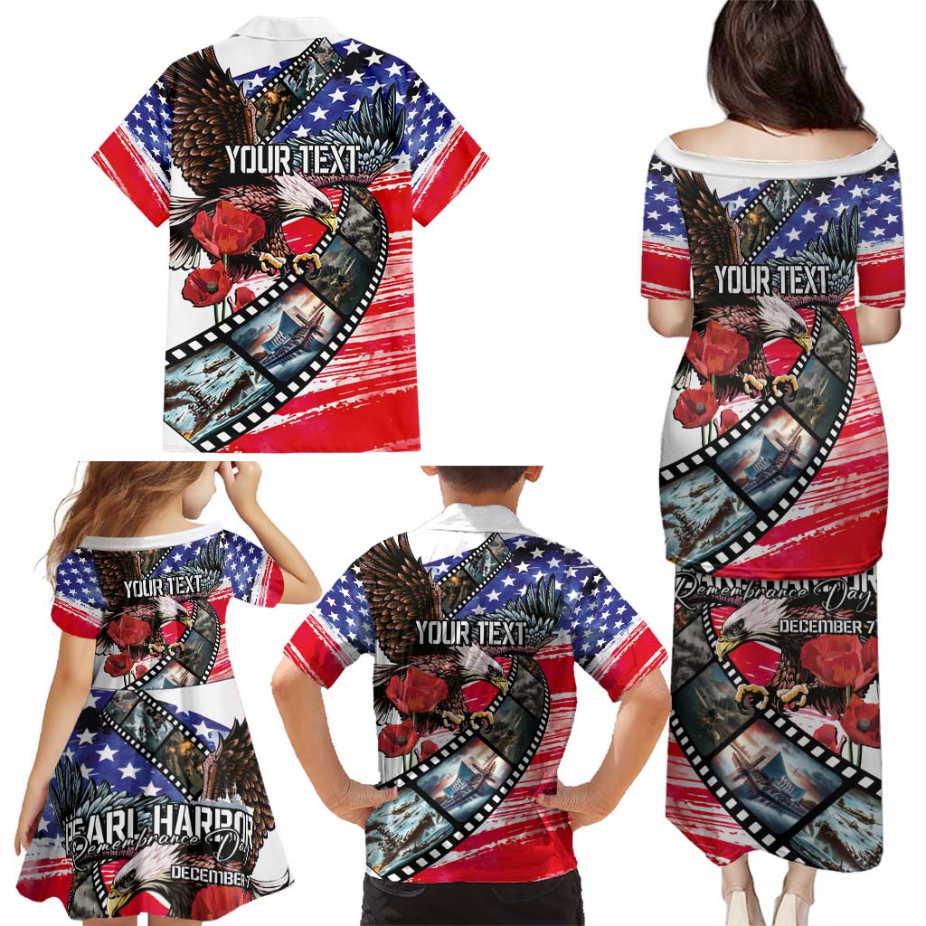 Pearl Harbor Remembrance Day Personalized Family Matching Puletasi and Hawaiian Shirt Lest We Forget - The Bald Eagle Remembers - Wonder Print Shop
