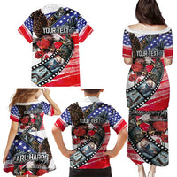 Pearl Harbor Remembrance Day Personalized Family Matching Puletasi and Hawaiian Shirt Lest We Forget - The Bald Eagle Remembers - Wonder Print Shop