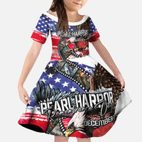 Pearl Harbor Remembrance Day Personalized Family Matching Tank Maxi Dress and Hawaiian Shirt Lest We Forget - The Bald Eagle Remembers - Wonder Print Shop