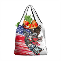 Pearl Harbor Remembrance Day Grocery Bag Lest We Forget - The Bald Eagle Remembers - Wonder Print Shop
