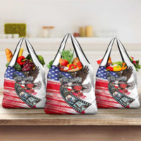 Pearl Harbor Remembrance Day Grocery Bag Lest We Forget - The Bald Eagle Remembers - Wonder Print Shop