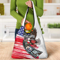 Pearl Harbor Remembrance Day Grocery Bag Lest We Forget - The Bald Eagle Remembers - Wonder Print Shop