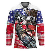 Pearl Harbor Remembrance Day Personalized Hockey Jersey Lest We Forget - The Bald Eagle Remembers - Wonder Print Shop
