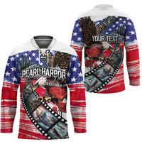 Pearl Harbor Remembrance Day Personalized Hockey Jersey Lest We Forget - The Bald Eagle Remembers - Wonder Print Shop