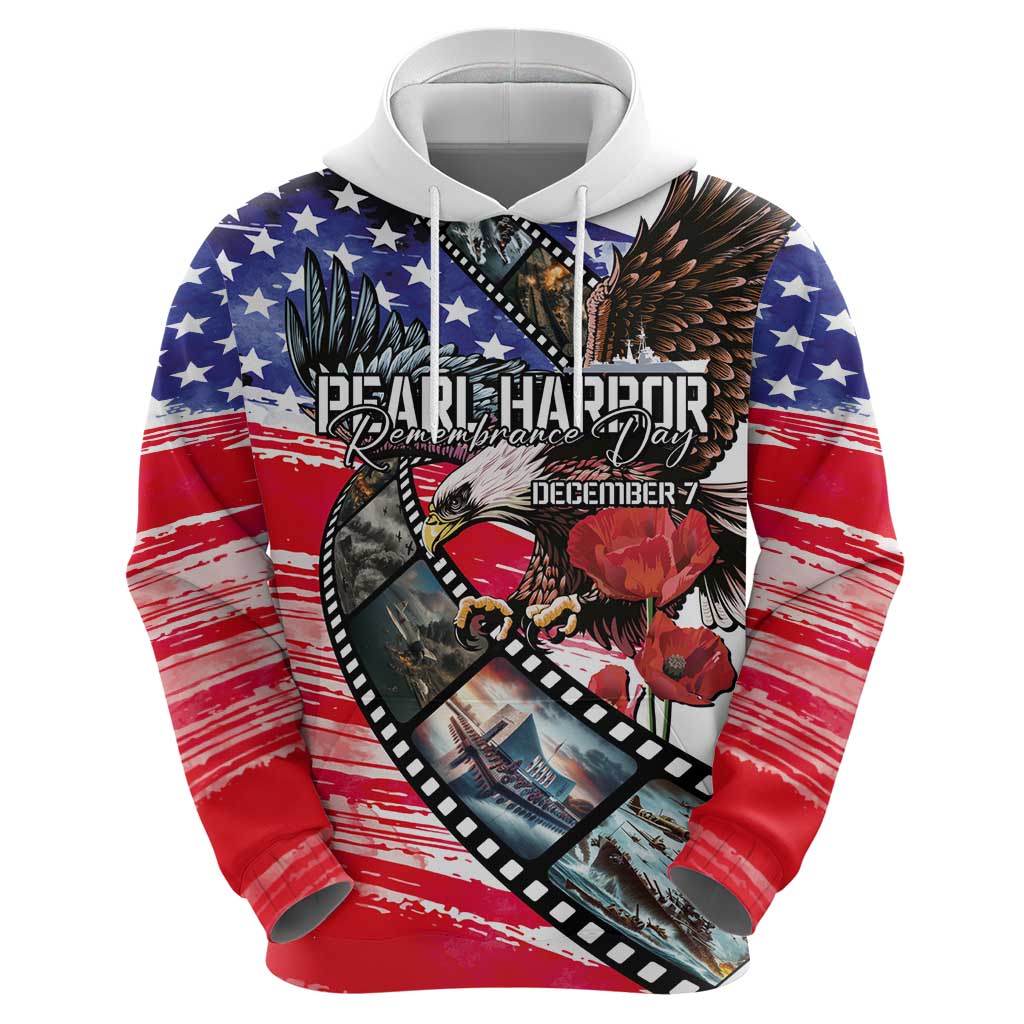 Pearl Harbor Remembrance Day Personalized Hoodie Lest We Forget - The Bald Eagle Remembers - Wonder Print Shop