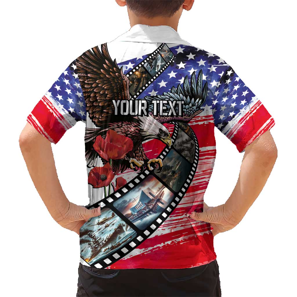 Pearl Harbor Remembrance Day Personalized Kid Hawaiian Shirt Lest We Forget - The Bald Eagle Remembers - Wonder Print Shop
