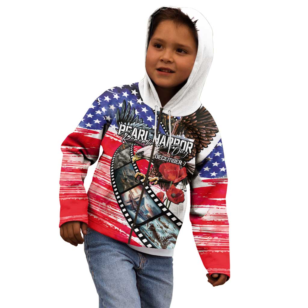 Pearl Harbor Remembrance Day Personalized Kid Hoodie Lest We Forget - The Bald Eagle Remembers - Wonder Print Shop
