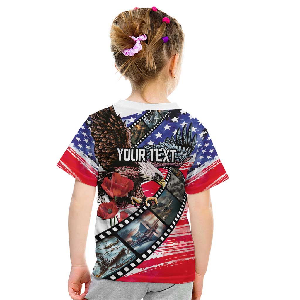 Pearl Harbor Remembrance Day Personalized Kid T Shirt Lest We Forget - The Bald Eagle Remembers - Wonder Print Shop