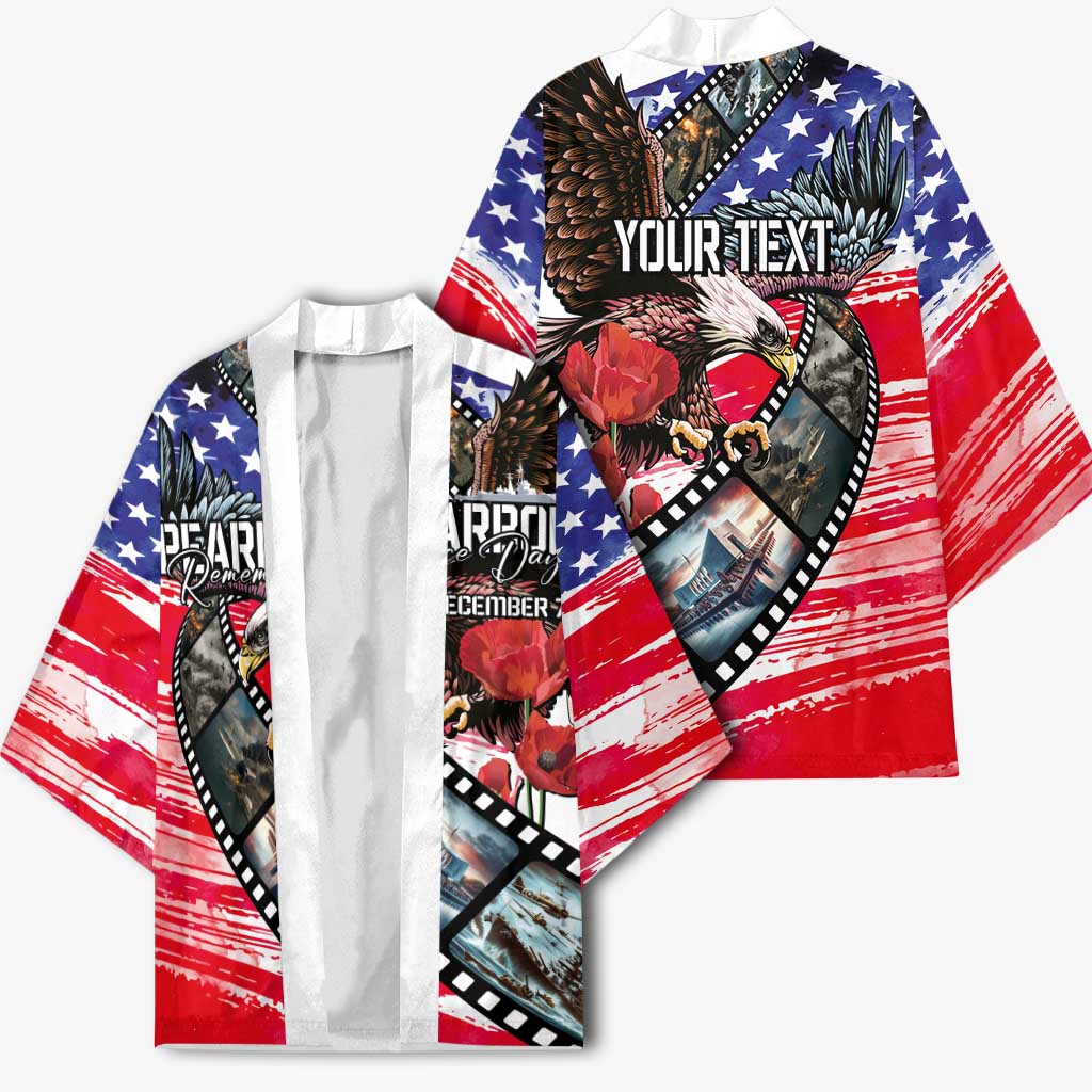 Pearl Harbor Remembrance Day Personalized Kimono Lest We Forget - The Bald Eagle Remembers - Wonder Print Shop