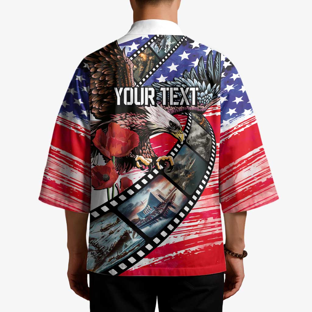 Pearl Harbor Remembrance Day Personalized Kimono Lest We Forget - The Bald Eagle Remembers - Wonder Print Shop