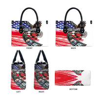 Pearl Harbor Remembrance Day Leather Bag Lest We Forget - The Bald Eagle Remembers - Wonder Print Shop