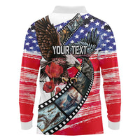 Pearl Harbor Remembrance Day Personalized Long Sleeve Polo Shirt Lest We Forget - The Bald Eagle Remembers - Wonder Print Shop