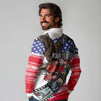 Pearl Harbor Remembrance Day Personalized Long Sleeve Polo Shirt Lest We Forget - The Bald Eagle Remembers - Wonder Print Shop