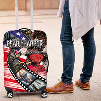 Pearl Harbor Remembrance Day Luggage Cover Lest We Forget - The Bald Eagle Remembers - Wonder Print Shop