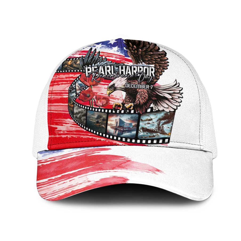 Pearl Harbor Remembrance Day Personalized Mesh Trucker Cap Lest We Forget-The Bald Eagle Remembers - Wonder Print Shop