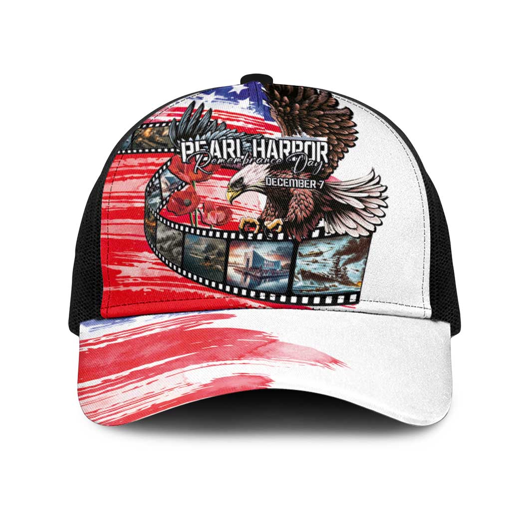 Pearl Harbor Remembrance Day Personalized Mesh Trucker Cap Lest We Forget-The Bald Eagle Remembers - Wonder Print Shop
