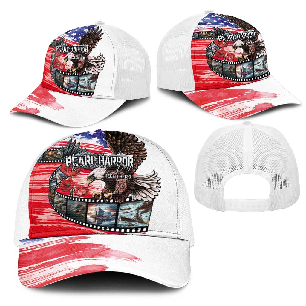 Pearl Harbor Remembrance Day Personalized Mesh Trucker Cap Lest We Forget-The Bald Eagle Remembers - Wonder Print Shop