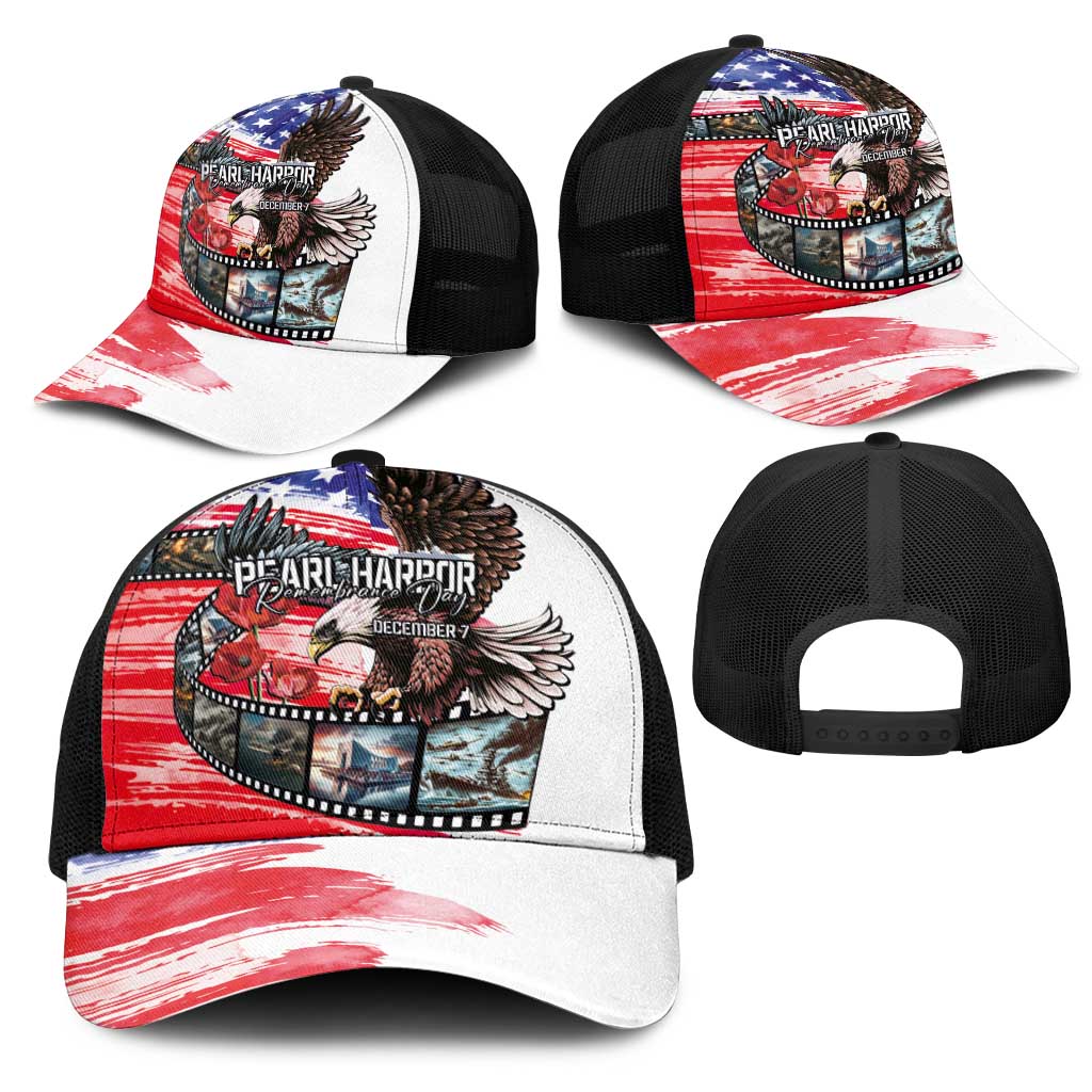 Pearl Harbor Remembrance Day Personalized Mesh Trucker Cap Lest We Forget-The Bald Eagle Remembers - Wonder Print Shop