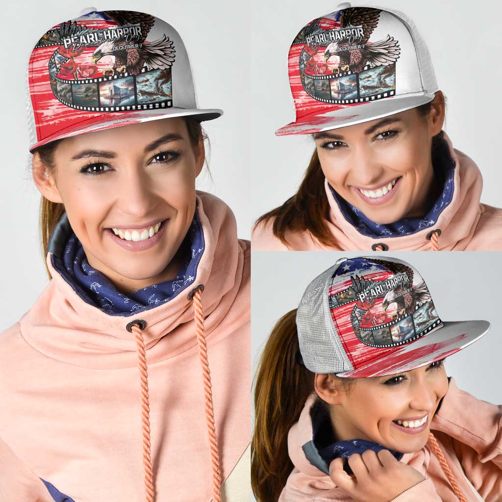Pearl Harbor Remembrance Day Personalized Mesh Trucker Cap Lest We Forget-The Bald Eagle Remembers - Wonder Print Shop