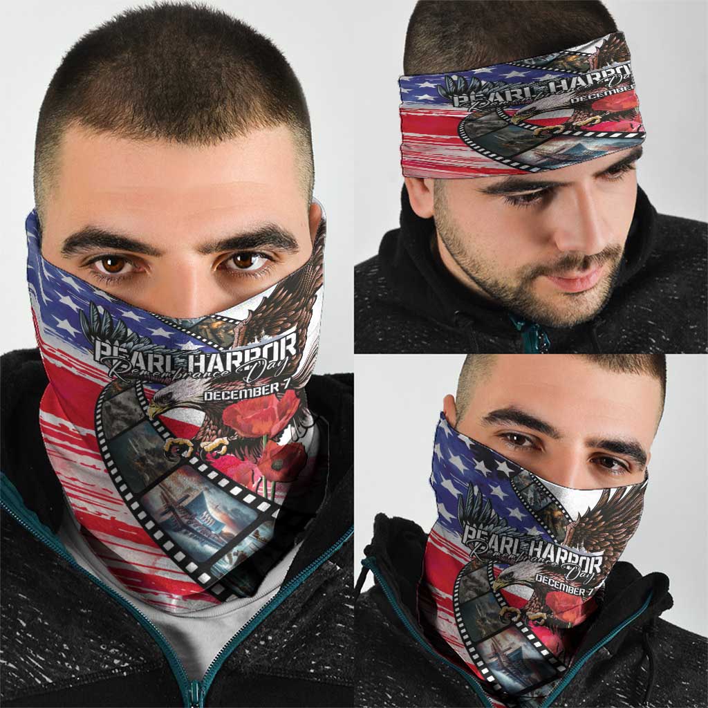 Pearl Harbor Remembrance Day Neck Gaiter Lest We Forget - The Bald Eagle Remembers - Wonder Print Shop