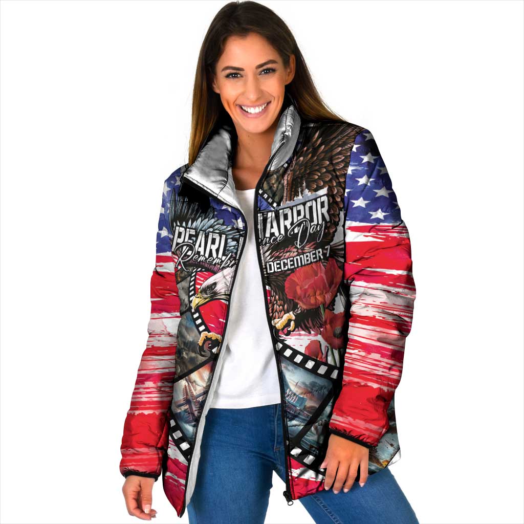 Pearl Harbor Remembrance Day Personalized Padded Jacket Lest We Forget - The Bald Eagle Remembers - Wonder Print Shop