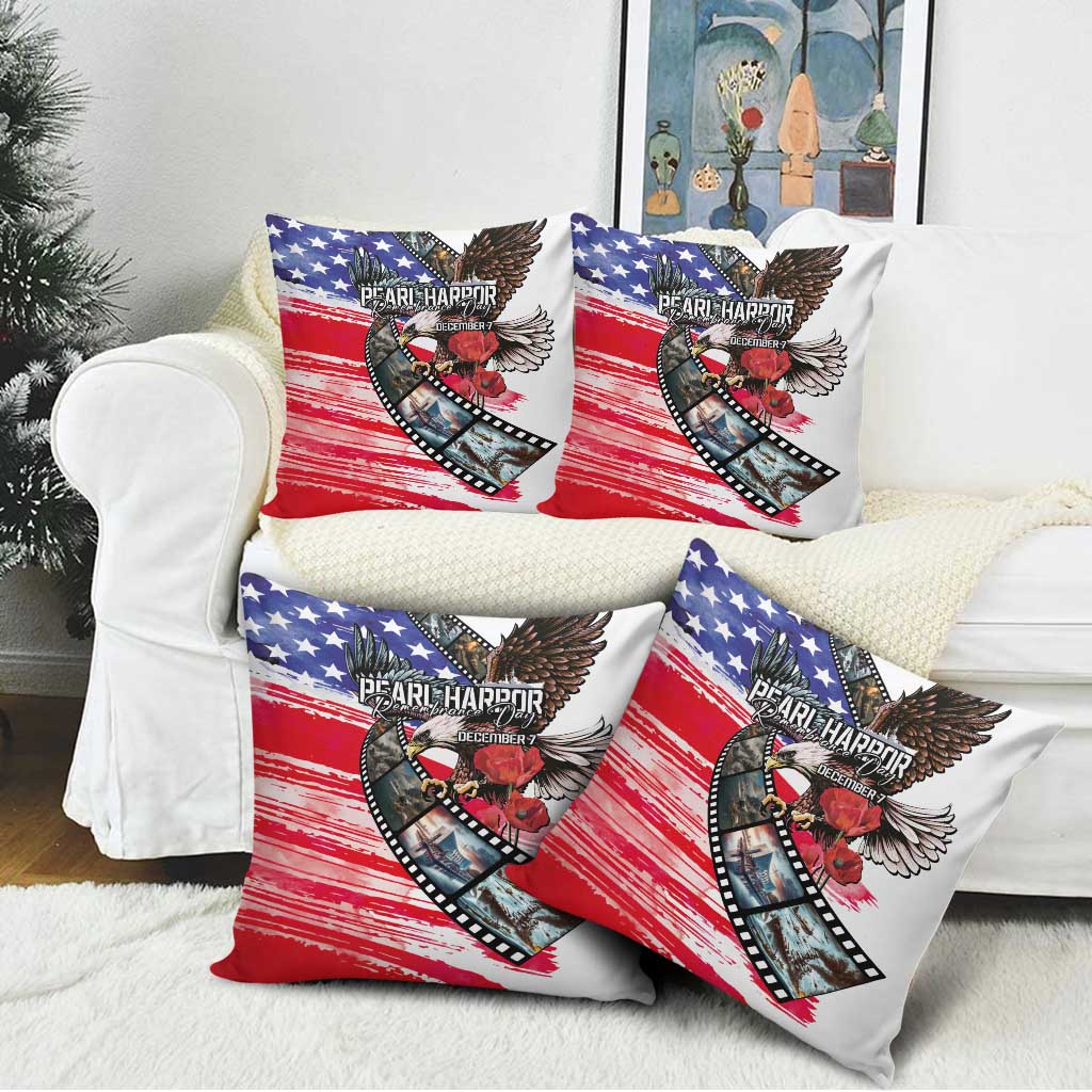 Pearl Harbor Remembrance Day Pillow Cover Lest We Forget - The Bald Eagle Remembers - Wonder Print Shop