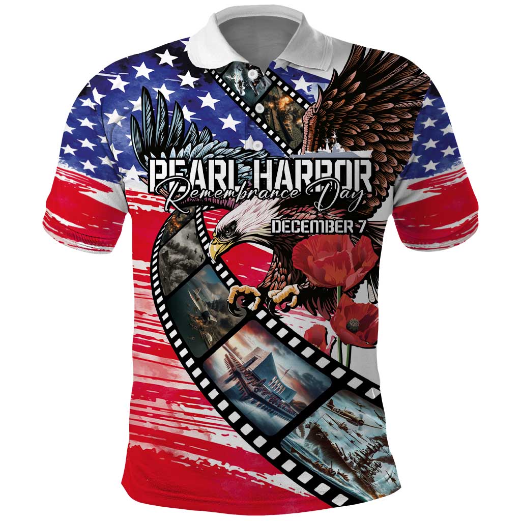 Pearl Harbor Remembrance Day Personalized Polo Shirt Lest We Forget - The Bald Eagle Remembers - Wonder Print Shop