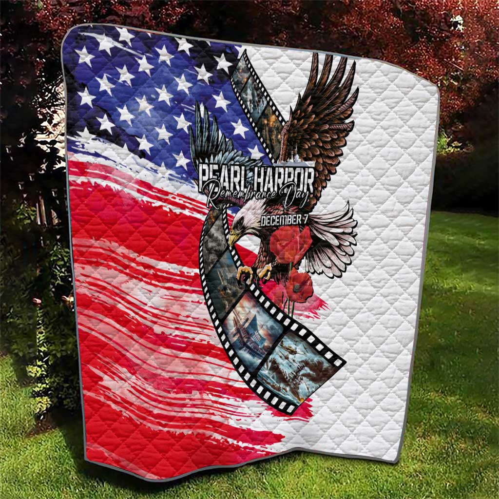Pearl Harbor Remembrance Day Quilt Lest We Forget - The Bald Eagle Remembers - Wonder Print Shop