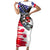 Pearl Harbor Remembrance Day Personalized Short Sleeve Bodycon Dress Lest We Forget - The Bald Eagle Remembers - Wonder Print Shop