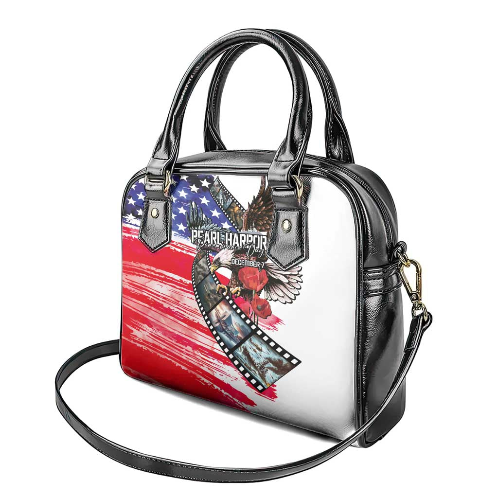 Pearl Harbor Remembrance Day Shoulder Handbag Lest We Forget - The Bald Eagle Remembers - Wonder Print Shop