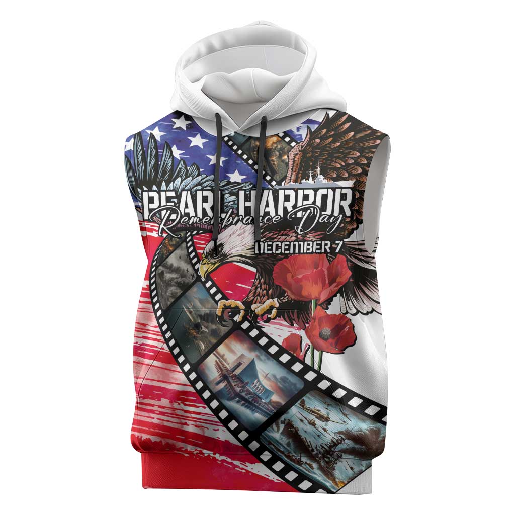 Pearl Harbor Remembrance Day Personalized Sleeveless Hoodie Lest We Forget - The Bald Eagle Remembers - Wonder Print Shop