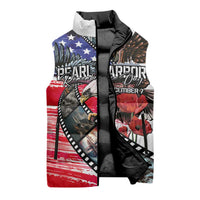 Pearl Harbor Remembrance Day Personalized Sleeveless Puffer Jacket Lest We Forget - The Bald Eagle Remembers - Wonder Print Shop