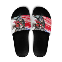 Pearl Harbor Remembrance Day Slide Sandals Lest We Forget - The Bald Eagle Remembers - Wonder Print Shop