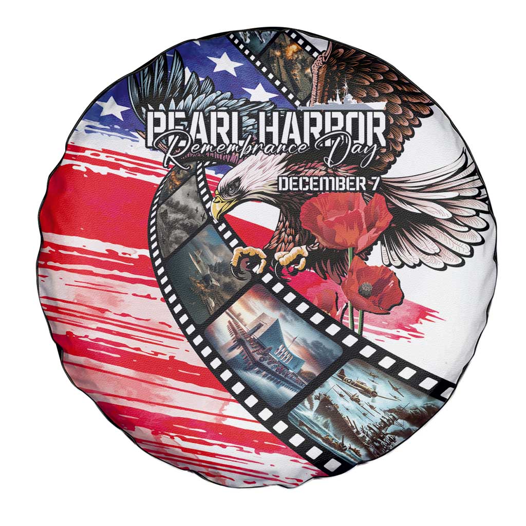 Pearl Harbor Remembrance Day Spare Tire Cover Lest We Forget - The Bald Eagle Remembers - Wonder Print Shop