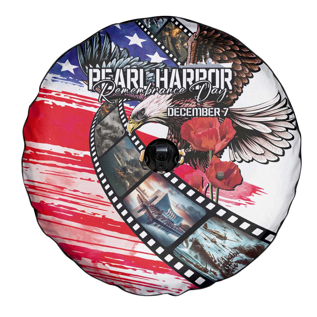 Pearl Harbor Remembrance Day Spare Tire Cover Lest We Forget - The Bald Eagle Remembers - Wonder Print Shop