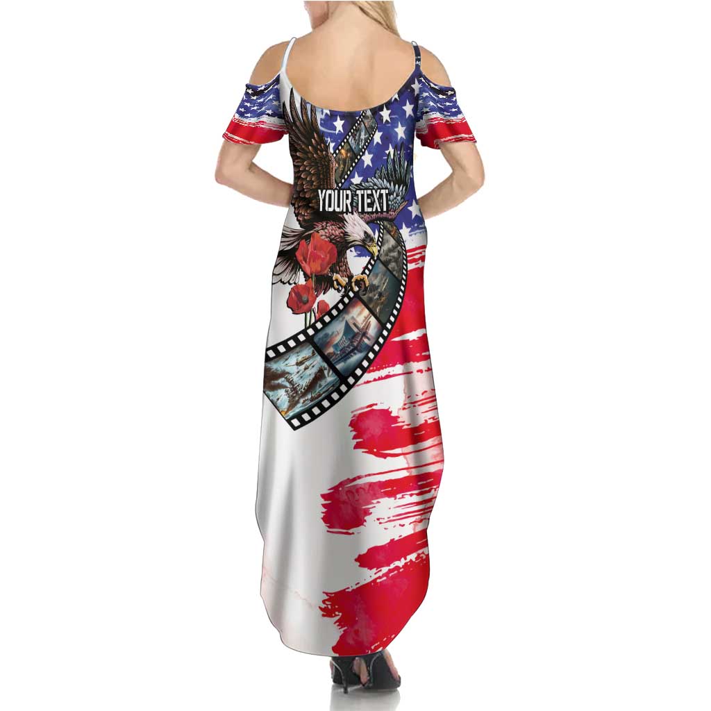 Pearl Harbor Remembrance Day Personalized Summer Maxi Dress Lest We Forget - The Bald Eagle Remembers - Wonder Print Shop