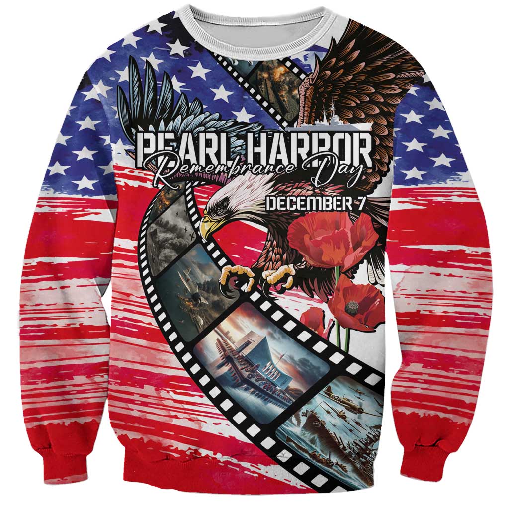 Pearl Harbor Remembrance Day Personalized Sweatshirt Lest We Forget - The Bald Eagle Remembers - Wonder Print Shop