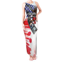 Pearl Harbor Remembrance Day Personalized Tank Maxi Dress Lest We Forget - The Bald Eagle Remembers - Wonder Print Shop