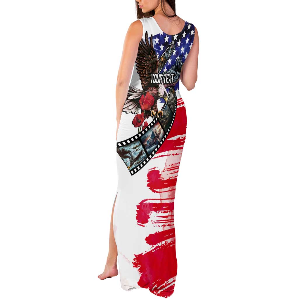 Pearl Harbor Remembrance Day Personalized Tank Maxi Dress Lest We Forget - The Bald Eagle Remembers - Wonder Print Shop