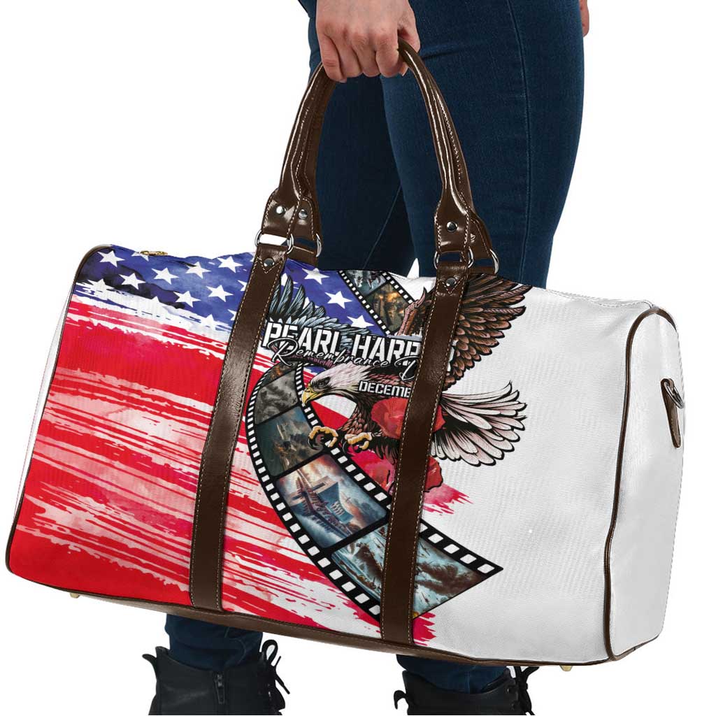 Pearl Harbor Remembrance Day Travel Bag Lest We Forget - The Bald Eagle Remembers - Wonder Print Shop