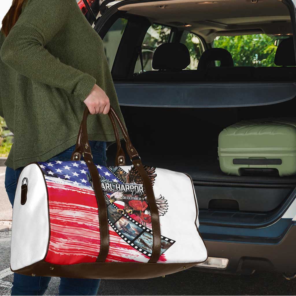 Pearl Harbor Remembrance Day Travel Bag Lest We Forget - The Bald Eagle Remembers - Wonder Print Shop