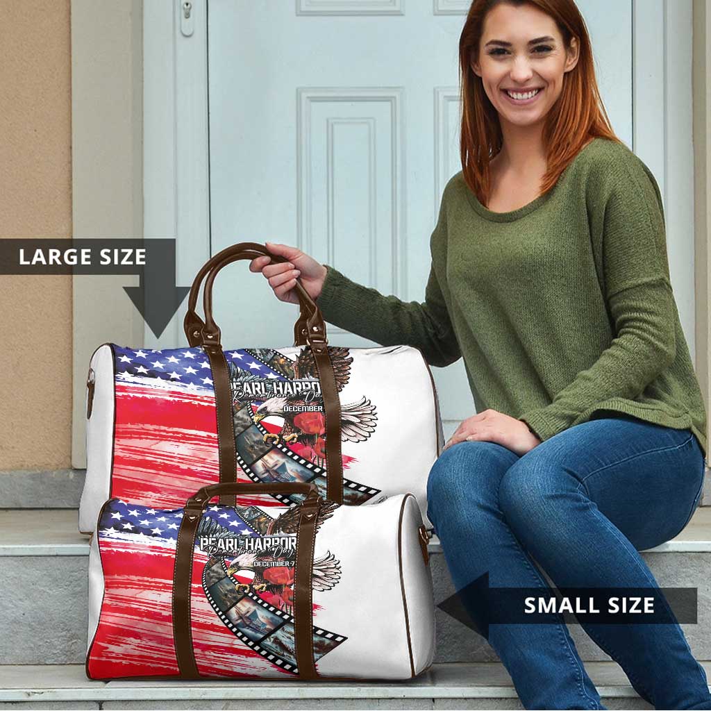 Pearl Harbor Remembrance Day Travel Bag Lest We Forget - The Bald Eagle Remembers - Wonder Print Shop