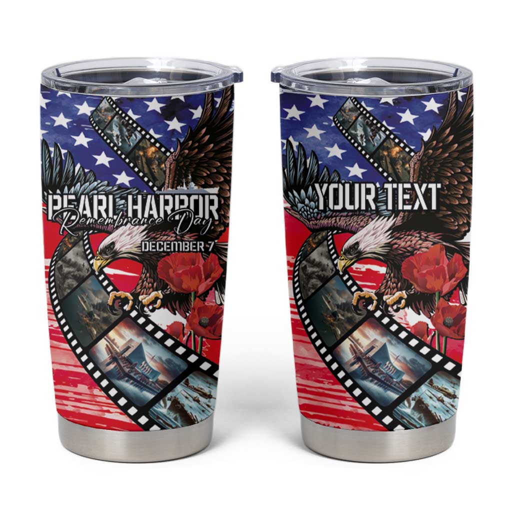 Pearl Harbor Remembrance Day Personalized Tumbler Cup Lest We Forget - The Bald Eagle Remembers - Wonder Print Shop