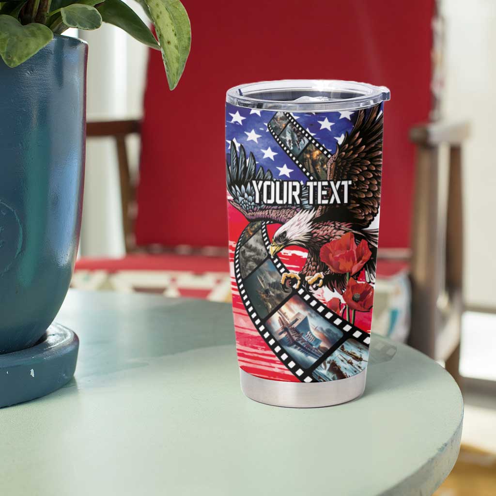 Pearl Harbor Remembrance Day Personalized Tumbler Cup Lest We Forget - The Bald Eagle Remembers - Wonder Print Shop